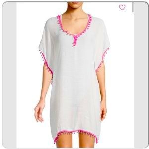 Pink Pom Pom Beachwear Coverup by Lulla Collection